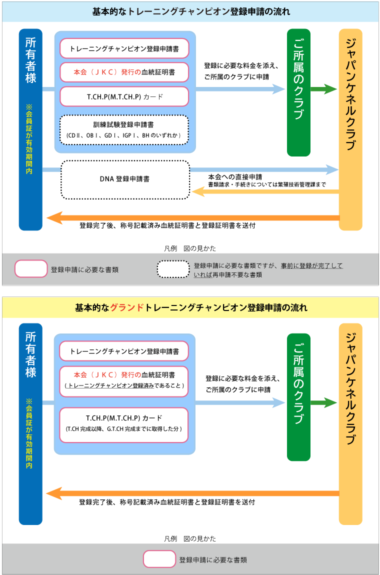 基本的なトレーニングチャンピオン登録申請の流れ